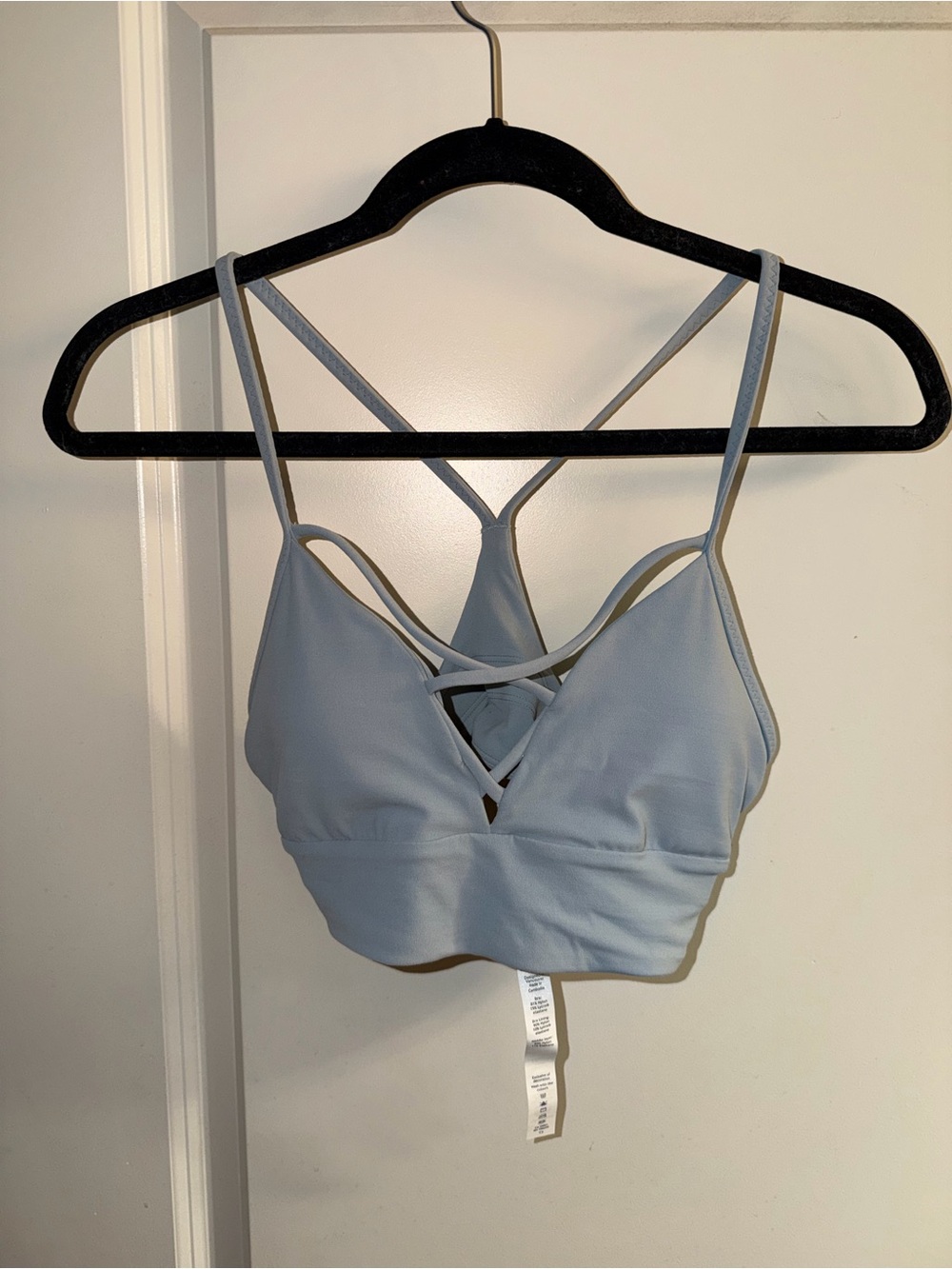 lululemon athletica Pale Blue Strappy Sports Bralette